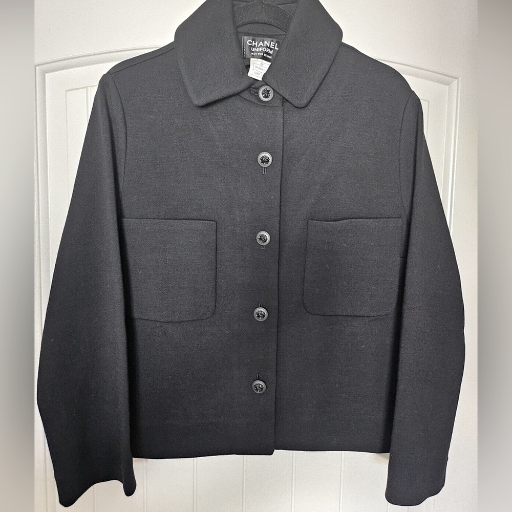 Chanel Lion Button Sweater Blazer